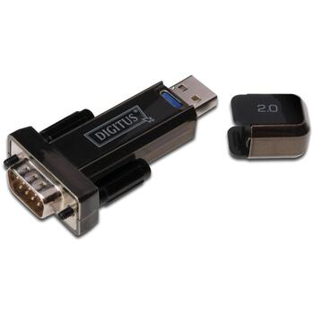 Digitus USB-адаптер последовательного интерфейса DA-70156, RS232, USB 2.0, 1 Мбит/с, FTDI FT232RL, USB удлинитель, Windows (DA-70156)