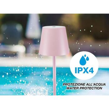 Beper P201UTP125 настольная лампа, 5В, 2Вт, 110лм, 3000-4500K, IPX4, USB, сенсорный выключатель, розовый (P201UTP125)