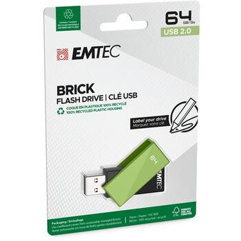 Emtec USB флешка ECMMD64GC352, 64GB, 15Mbps, 5Mbps, пластик, кирпично-зеленый (ECMMD64GC352)