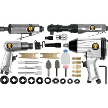 Vorel Pneimatisko instrumentu komplekts 81142, 33 gab, 340 Nm, 0-25000 min⁻¹, 4500 min⁻¹, 0,63 MPa, 226 l/min, 1/2