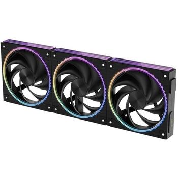 Zalman ZM-DF120 BLACK, 120mm ventilators, ARGB, PWM, 800-2300 RPM, 70.1 CFM, 2.13 mmH2O, 34.5 dBA, 2 lodīšu gultnis (ZM-DF120 BLACK)