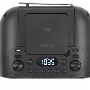 Muse Портативное радио M-35 BT, AC 100-240 В, 20 FM, Bluetooth, USB, AUX, CD, MP3, LCD, Bass Boost, черный (M-35 BT)