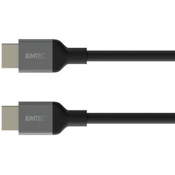 Emtec кабель HDMI на HDMI, ECCHAT700HD, 1.8м, 4K (3840×2160p), HDMI 1.4, серый, черный (ECCHAT700HD)