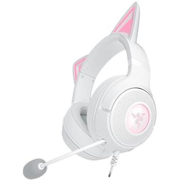 Razer austiņas Kraken Kitty V2 RZ04-04730600-R3M1, 32Ω, 2m, stereo, trokšņu izolācija, trokšņu slāpēšana (RZ04-04730600-R3M1)