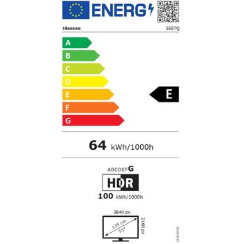 Hisense UHD QLED Televizors 55E7Q, 55