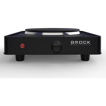 Brock EP 100 BK Mini plīts, 1 elektriskā sildvirsma, 1000 W, 220–240 V, 50/60 Hz, 15,5 cm, melna (EP 100 BK)