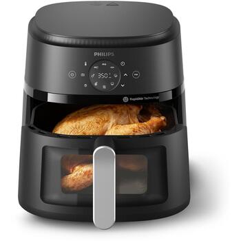 Philips karstā gaisa friteris NA231/00 6.2 L, jauda 1700 W, 1 kg fritēšanas jauda, skārienkontrole, 9 programmas (NA231/00)