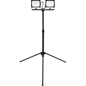 Yato прожектор YT-818171, 2x30Вт, 5700лм, 6500К, IP65, SMD LED, регулируемая стойка, 230В, кабель 2м (YT-818171)