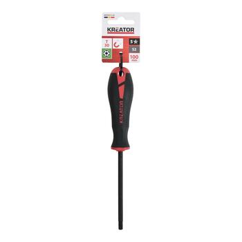 Kreator skrūvgriezis Torx KRTH21110, 100mm, T30, S2 tērauds, magnētisks uzgalis, pretizslīdēšanas rokturis (KRTH21110)