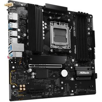 Asrock Mātesplate B850M PRO-A WIFI, AMD Socket AM5, 8+2+1 fāzes, 4 x DDR5 DIMM, 1 x PCIe 5.0 x16, 1 x HDMI, 1 x DisplayPort (B850M PRO-A WIFI)