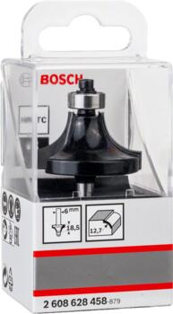 Noapaļošanas frēze 6 mm R1 12,7 mm, D 38,1 mm, Rokas frēzēm, malu frēzēm NOAPAĻOŠANAS FRĒZE STANDARD FOR WOOD, 2608628458, BOSCH (2608628458)