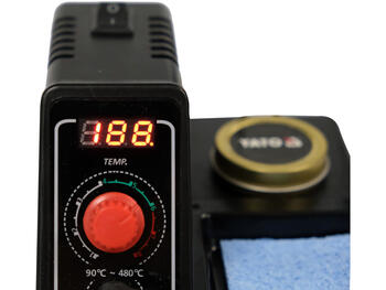 Yato Паяльная станция YT-82460, 60Вт, 220-240В, 90-480°C, ±2°C, LED дисплей, жало 900M, стабилизация температуры, гибернация (YT-82460)