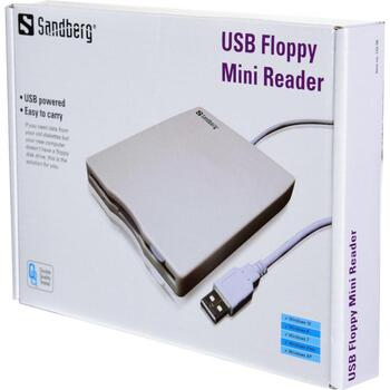 Sandberg 133-50 USB дисковод, USB 2.0, 360 RPM, 3.5