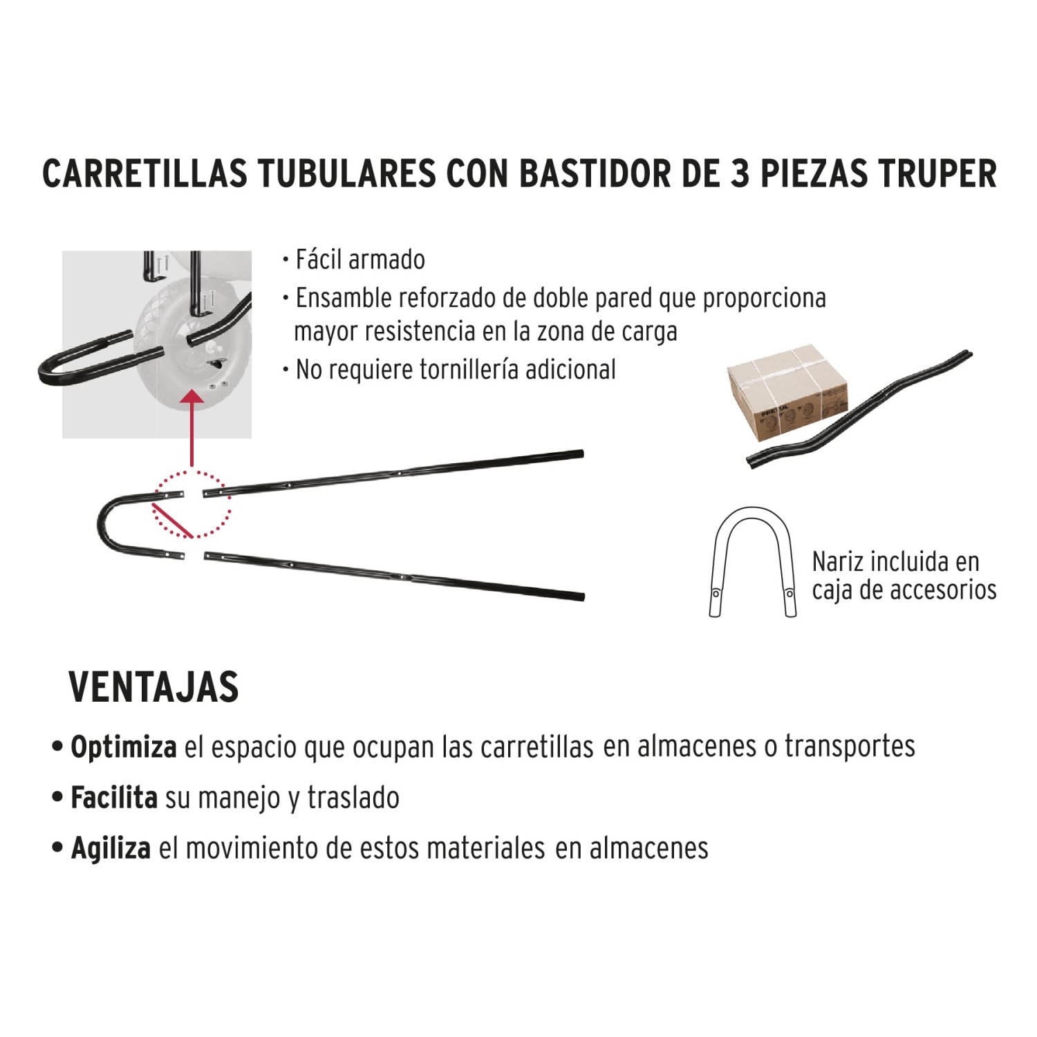 Ķerra ar metāla tilpni 100L, maks. 580kg 11776 CAT-60ND TRUPER (CAT-60ND)