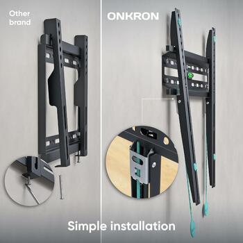 Onkron крепление для телевизора FM2-B, 32-65 дюймов, максимальная нагрузка 50 кг, VESA 75x75-400x400 мм, расстояние от стены 30 мм (FM2-B)