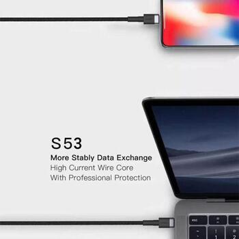 Orsen USB кабель S53, 3A, 1м, TPE + ткань, YD/T 1591-2009 (S53)