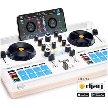 Hercules DJ контроллер DJControl Mix Ultra 4780942, Bluetooth, колонки, 850g, 31.5cm, 17.4cm, 4cm (4780942)