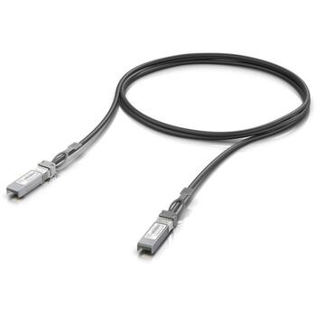 Ubiquiti Optiskās šķiedras kabelis MODELIS UACC-DAC-SFP28-1M, 1m, 25Gbit/s, melns, SFP28-SFP28, vīriešu savienotājs (UACC-DAC-SFP28-1M)
