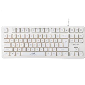 Baracuda Klaviatūra KRILL-W, 87 taustiņi, Tenkeyless, membrāna, Anti-Ghosting 19 pogas, USB 2.0, 1,5m, balta, Windows, Mac, Chrome (KRILL-W)