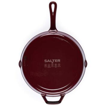 Salter Сковорода BW13773R, 26см, чугун, до 240°C, подходит для индукции, гриля, жарки (BW13773R)