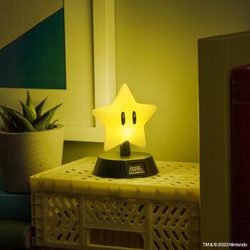 Paladone Super Mario Super Star Icon Light PP6361NNV3ID, LED, 10см, настольный, желтый (PP6361NNV3ID)