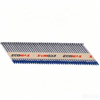 Ecomax гвозди для гвоздезабивного пистолета EMNA343190BBRID&EMX, 90x3,1мм, 34°, 2000 шт, без покрытия, рифленые (EMNA343190BBRID&EMX)