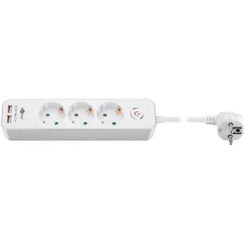 Goobay удлинитель 41264, 3 розетки, 1.5 м, AC 230 V, AC 250 V, 3680 W, 2 x USB (41264)