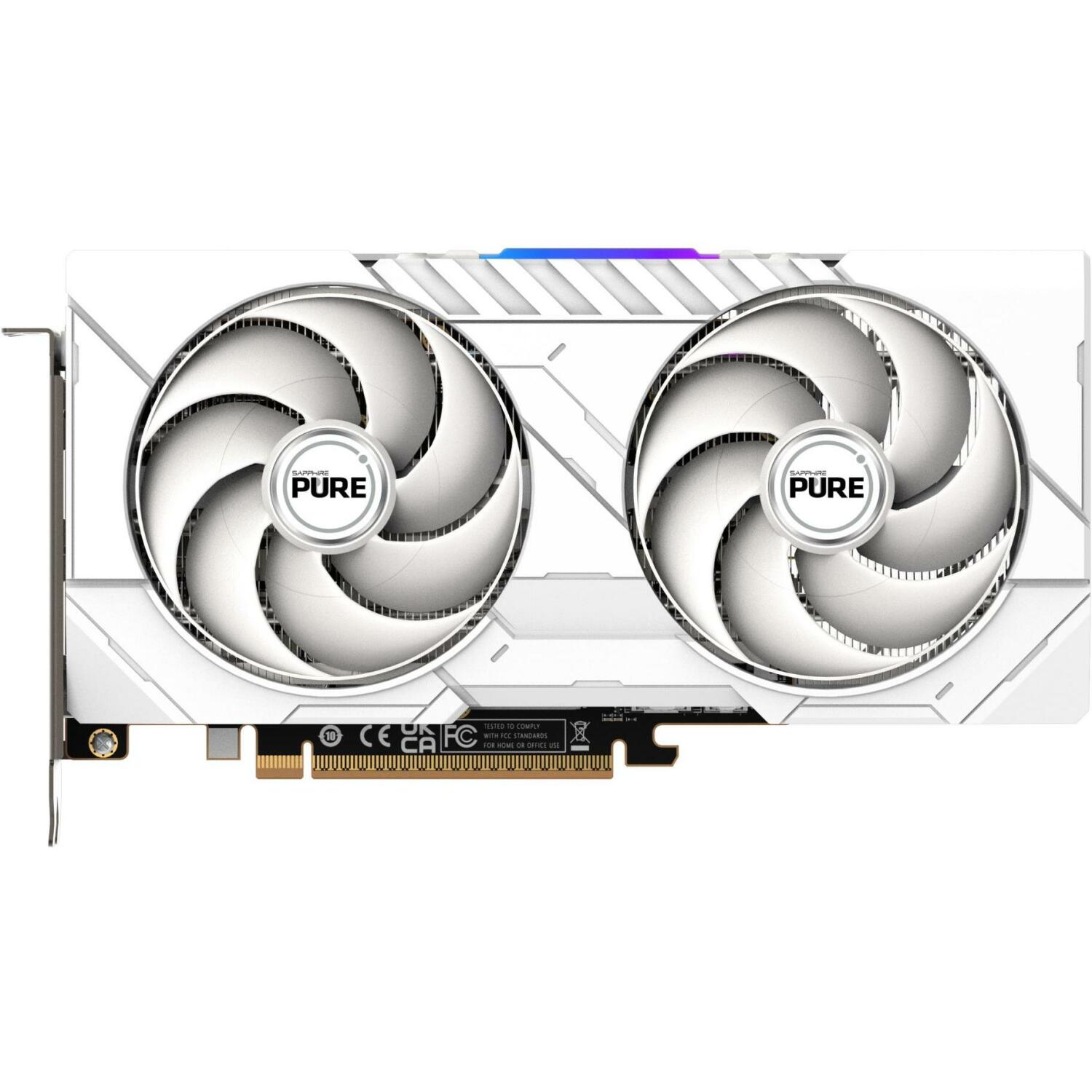 Sapphire Видеокарта 11350-02-20G 16GB GDDR6, PCIe x16 5.0, 7680x4320, 2 вентилятора, Многоцветная подсветка (11350-02-20G)