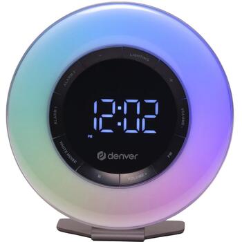 Denver будильник CRL-342 111131010030, FM радио, 300г, LED дисплей, USB-C, CR2032, функция будильника (111131010030)