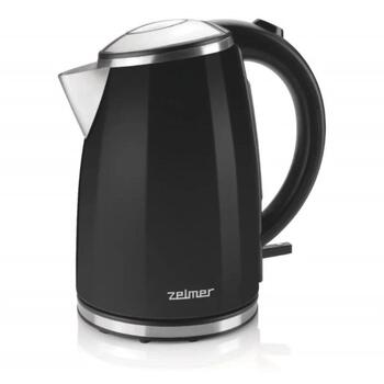 Zelmer Чайник ZCK1274B 71505040P, 2200W, 1.7L, скрытый нагревательный элемент, автоматическое отключение, индикатор уровня воды (71505040P)