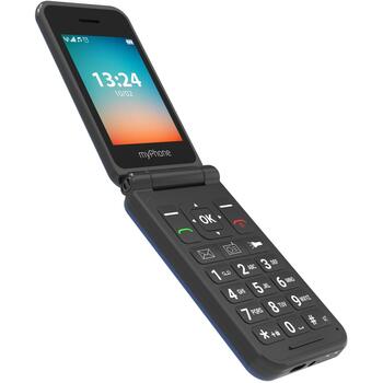 Myphone Flip TEL000906, 2.8 дюйма, 128 МБ, 48 МБ, 1000 мАч, 4G, LTE, VoLTE, Dual-SIM, USB-C, 1.3 МП, FM радио, кнопка SOS (TEL000906)