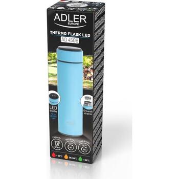 Adler Термос AD 4506bl, 473ml, 22.7cm, 6.4cm, 304 нержавеющая сталь, LED сенсорный экран (AD 4506bl)