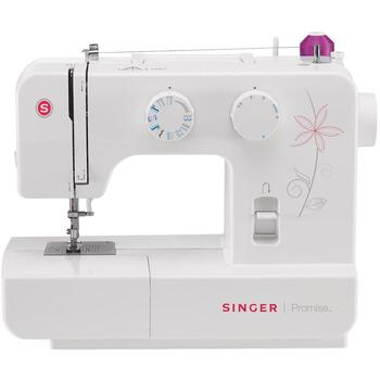 Singer Šujmašīna SMC 1412, 15 dūrieni, 85W, automātiskā, balta, 4.9kg, 4 soļu pogcaurums, metāla vertikālais šūšanas mehānisms (1412)