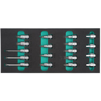 Muciņu uzgaļu komplekts 1/2' XZN/Torx/E, K26063 KAMASA TOOLS (K26063)