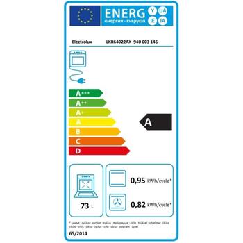 Electrolux электрическая плита LKR64022AX, 73л, 10300Вт, 230В, стеклокерамическая поверхность, AirFry (LKR64022AX)
