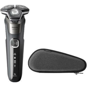 Philips skuveklis S5887/30, 3 galvas, 60min, akumulators, ātra uzlāde, ceļojumu soma, ūdensizturīgs, mitra skūšanās (S5887/30)