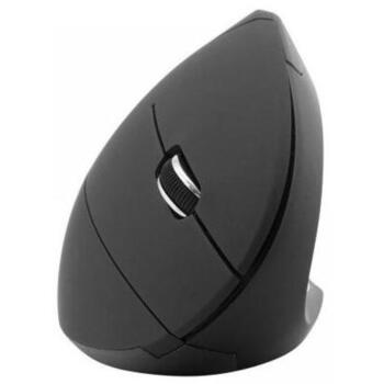 Sbox VM-065W vertikālā pele, VM-065, USB 2.0, RF 2.4 GHz, optiskais sensors, 800/1200/1600 DPI, 6 pogas, 2xAAA, melna (VM-065)