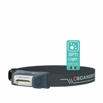 Galvas lukturis LED I-VIEW 400lm, uzlādējams, Scangrip, 03.6212, IP65, 2 W COB LED spuldze, 100/1000 luksi @ 0,5 m, 80 / 160 lūmeni, 1,5-15 h darbības laiks, 3,5 h lādēšanas laiks, 1600 mAh akumulators (03.6212)