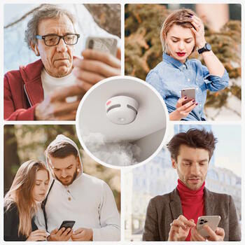 Датчик дыма X-Sense XS01-WX с Wi-Fi, совместим с Tuya, со звуковыми и визуальными оповещениями – белый (XS01-WX)