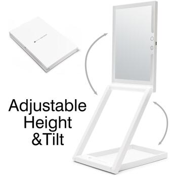 Rio Зеркало для макияжа LED MMAW-EU/1,0, 15 × 15 × 3см, 1x/10x увеличение, зарядка через USB-C, сенсорное управление (MMAW-EU/1,0)