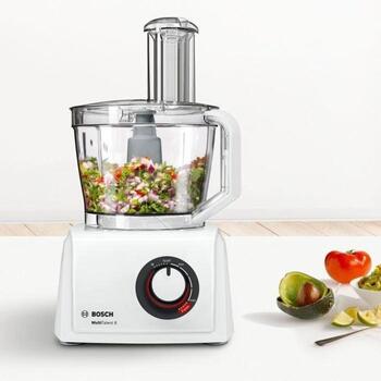 Bosch Pārtikas pārstrādātājs MultiTalent 8 MC812W501, 1000 W, 2 ātrumi, 3.9 L bļoda, blenderis, balts (MC812W501)