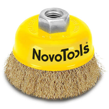 Koniskā birste M14 125mm, misiņa sari NOVOABRASIVE (NTWB12514BC)
