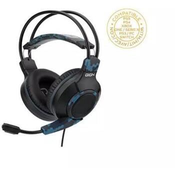 Subsonic Tactics GIGN SA5580-G, проводная игровая гарнитура, 50 мм, 20-20000 Гц, 32 Ом, 108 дБ, 1.5 м, 3.5 мм, стерео (SA5580-G)