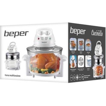 Beper Мини-печь BF.640, 1400 W, ABS/стекло, 12L контейнер, 18L ёмкость, 250°C, вентиляция, легко чистится (BF.640)
