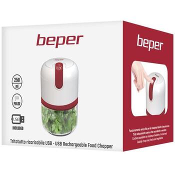 Beper Измельчитель пищи P102ROB050, 30W, 1500mAh, 250ml, 3 ножа, USB кабель (P102ROB050)