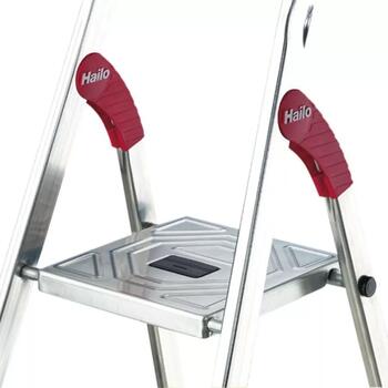 HAILO L60 StandardLine 038160507, mājsaimniecības kāpnes, 5 pakāpieni, 150 kg, 307 cm, alumīnijs (038160507)