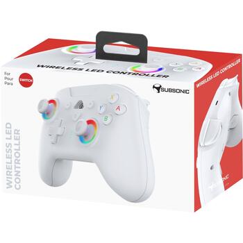 Subsonic Игровой контроллер SA5633-2, беспроводной, белый, вибрация, гироскоп, встроенный аккумулятор, применение Switch (SA5633-2)