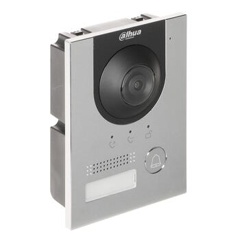 Dahua VTO2202F-P-S3 IP дверной домофон уличная панель Villa 2 MP цветная 168.6° камера двусторонний аудио PoE H.265/H.264 IP65 IK07 1-кнопочный вызов Серебристый (VTO2202F-P-S3)