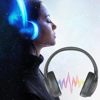 Tellur Vibe Bluetooth наушники TLL511471, 150g, черный, 20-20kHz, 113dB±3dB, 32Ω, ANC, Bluetooth v5.3, 10m, USB-C (TLL511471)