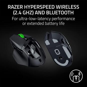 Razer игровая мышь Basilisk V3 X HyperSpeed RZ01-04870100-R3G1, 18000 dpi, 7 кнопок, беспроводная, Bluetooth, черная (RZ01-04870100-R3G1)